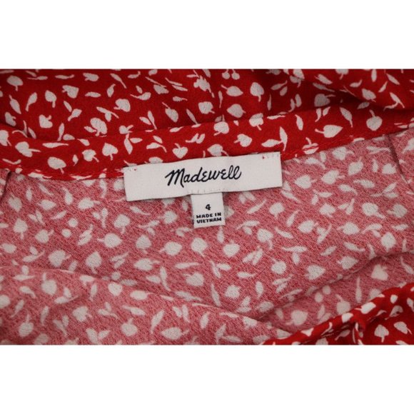 MADEWELL Midi Slip Skirt - Red Floral - Picture 7 of 10